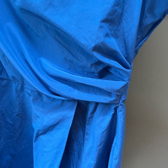 Weekend Max Mara Blue Cotton Blend Midi Dress Cap Sleeve Womens - Picture 6 of 6